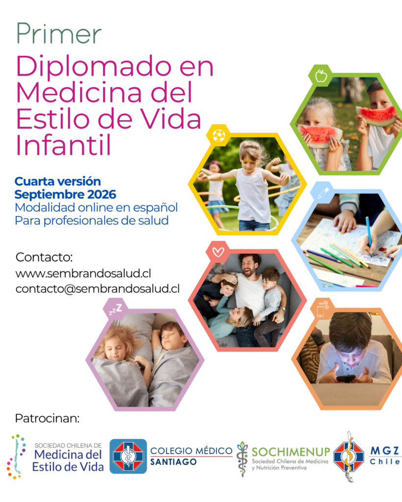 Diploma oficial del Diplomado en Medicina del Estilo de Vida Infantil del Instituto Sembrando Salud